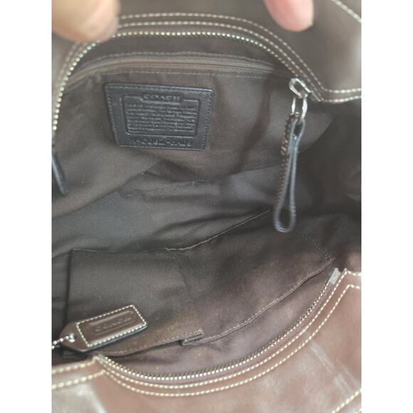 Vtg Coach Soho Luxury Satchel Purse Brown C0GZ-8A09 Double Handle Buckle Pockets - Picture 12 of 15